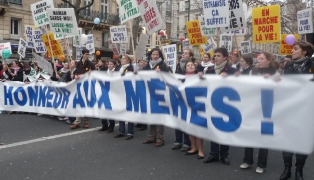 &quot;Marche pour la vie&quot;, Paris, 2009 / ©Gavroche point final, Public domain, via Wikimedia Commons