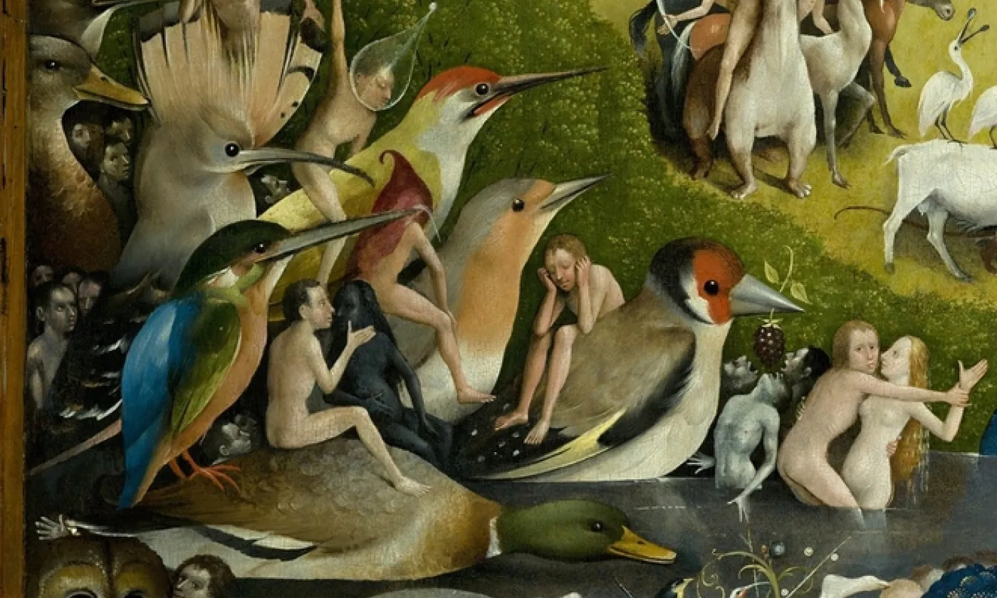 Jérôme Bosch. Détail du Jardin des délices.